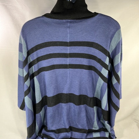 ONOT BRAND PONCHO FULL ZIP SWEATSHIRT ONE SIZE FITS MOST BLUE NWT NEW ACRYLIC - Picture 12 of 16